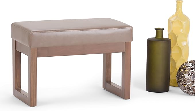SIMPLIHOME Milltown Small Ottoman Bench