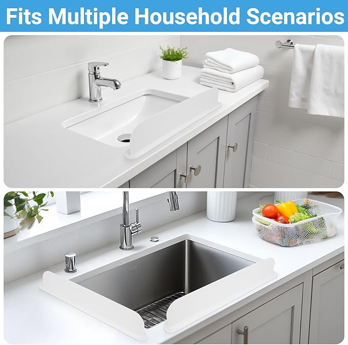19.29 inch Silicone Sink Splash Guard, Splash Guard