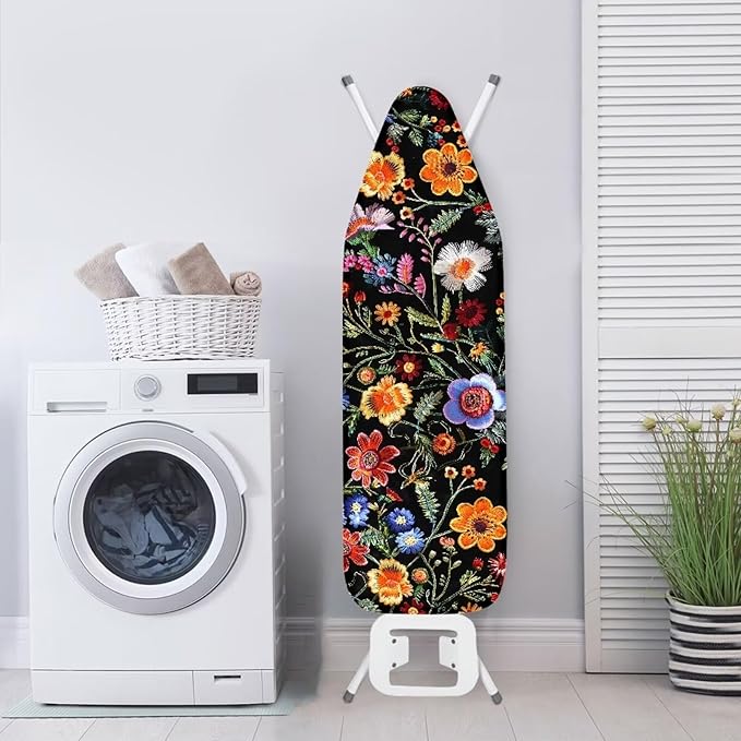 Colorful Flower Ironing Board Cover, Standard Size 15x54 Inch