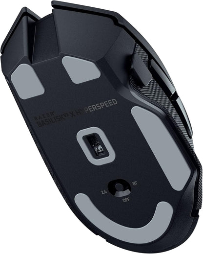Razer Basilisk V3 X HyperSpeed Customizable Wireless Gaming Mouse: Mechanical Switches Gen-2-5G Advanced 18K Optical Sensor - Chroma RGB 9 Programmable Controls 535 Hr Battery Classic Black