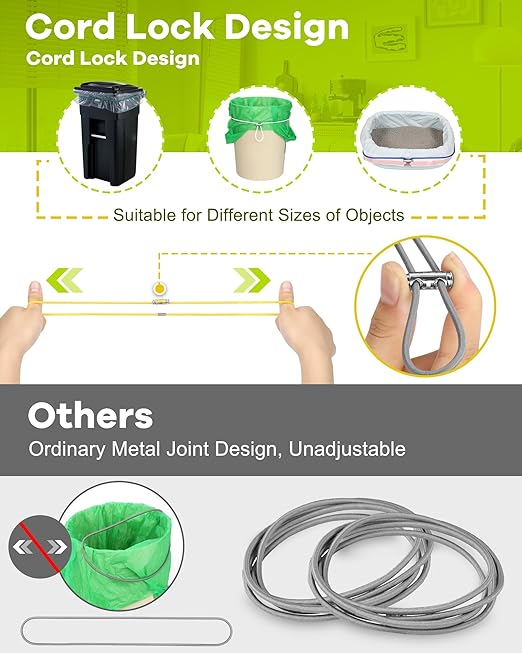 Garbage Can Bands Cord Lord Design Adjustable Large Trash Can Rubber Bands Fits