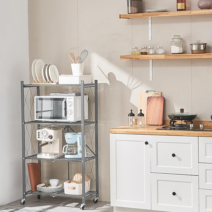 BRIAN & DANY 4-Tier Foldable Storage Shelves