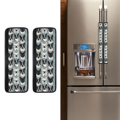 Refrigerator Door Handle Covers French Bulldog Dogs Fridge Handle Cover Washable Dishwasher Microwave Fridge Oven Door Decor Handle Cover Keep Your Kitchen Appliances Clean