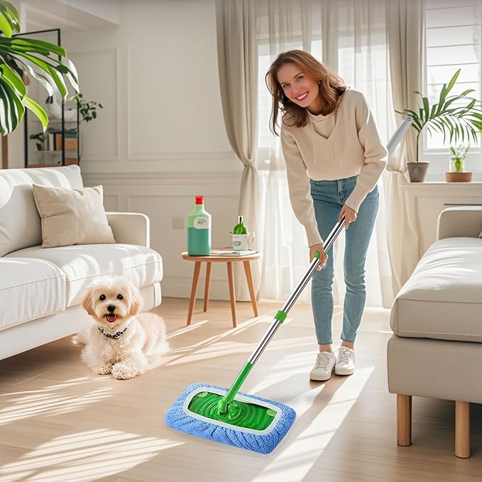 6 Pack Reusable Microfiber Mop Pads Compatible