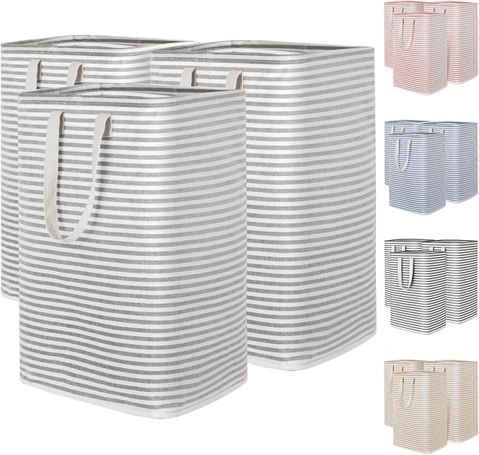 Lifewit 3 Pack Laundry Hamper Large Collapsible Laundry Baskets, Freestanding