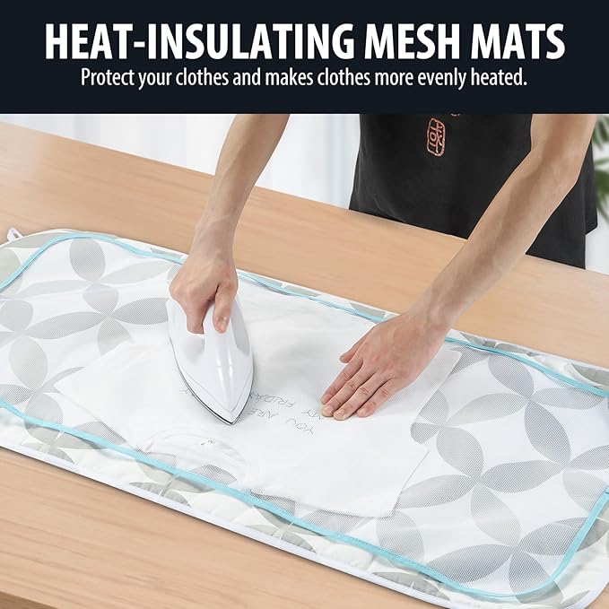 Seiritex Ironing Mat, Portable Ironing Pad 39.4 x 18.9 inch Table Top Iron