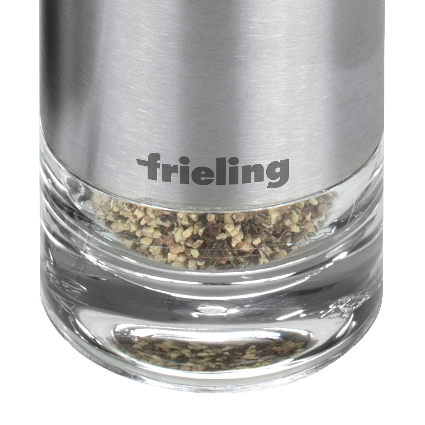 Frieling USA Sylva Salt or Pepper Shaker Acrylic, 3.3" x 1.7", Clear/Stainless Steel