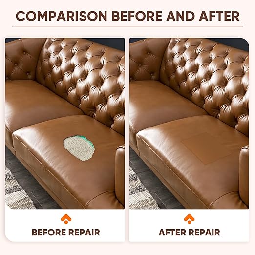 Leather Repair Patch Self Adhesive, 8.3″ x 11″ Vinyl Patch Kit, Leather Repair