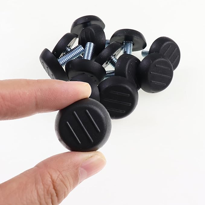 M6 Adjustable Furniture Levelers Table Feet Screw in Threaded, Screw on Chair