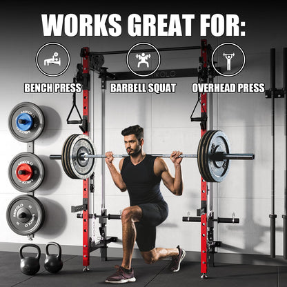 Mikolo Safety Catches, Spotter Arms-Fit 2"x 2" Tube, with 1" Hole for Squat Rack Power Rack Cage, 800 lbs Capacity (1 Pair)