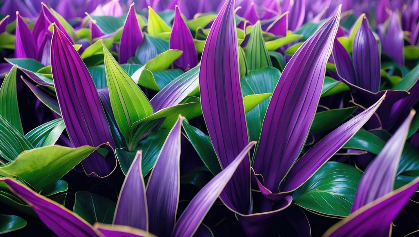 4 Purple Plush Wandering Jew Cuttings to Grow - Easily Root in Water (4 Cuttings)