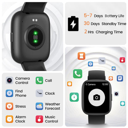Smart Watch with Alexa Built-in, 1.83" HD Touchscreen Fitness Tracker with Bluetooth Calling, Fitness Watch with Heart Rate/Sleep Monitor, 120+ Sports Modes, IP68 Waterproof Smartwatch for Android iOS