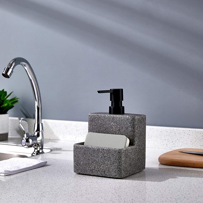 zccz Soap Dispenser with Sponge Holder, Liquid Hand and Dish Soap Dispenser