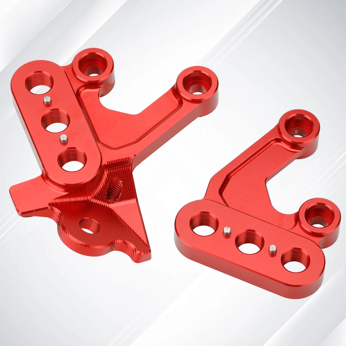 LKV Surron Peg Bracket for Sur Ron Light Bee X/S, CNC Aluminum Foot Peg Mount Pedal Support for Electric Dirt Bike, Heavy Duty Footrest Replacement (Red)