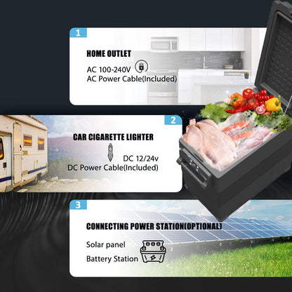 Alpicool NCF45 Portable Fridge Freezer,12 Volt Car Refrigerator, 42 Quart (40 Liter) Fast Cooling 12V Car Fridge -4℉~68℉,for Outdoor, Camping, RV, Truck