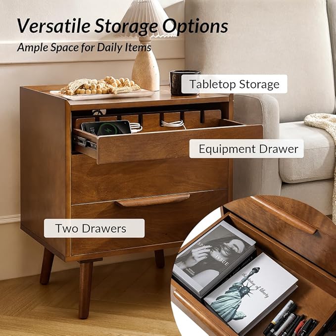 HULALA HOME 2 Drawer End Table