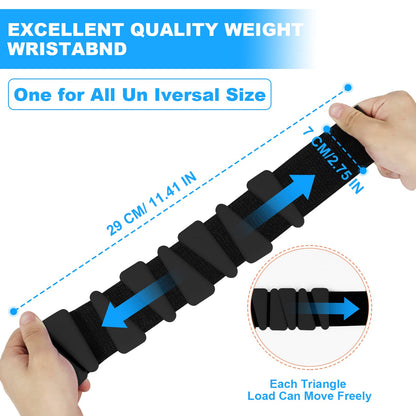 Wrist Weights Set of 2, Adjustable Silicone Workout Weights for Women and Men, Wearable Ankle/Wrist Weights Suitable for Yoga, Dance, Pilates, Pool Exercises and Jogging, 2lb