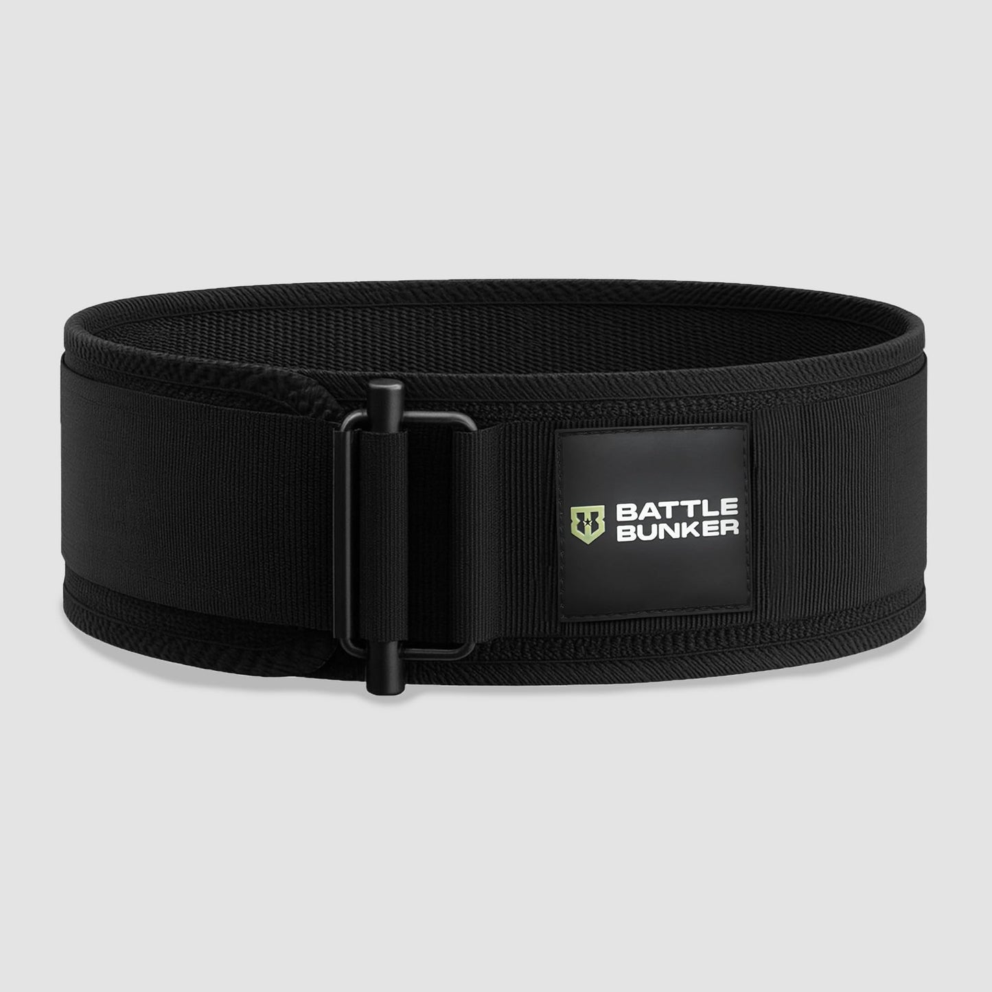Battle Bunker Weightlifting Belt for Men and Women – Self-Locking Lifting Belt with 4” Core Support for Squats, Deadlifts, Olympic Lifting & CrossFit – Adjustable Gym Belt for Strength Training