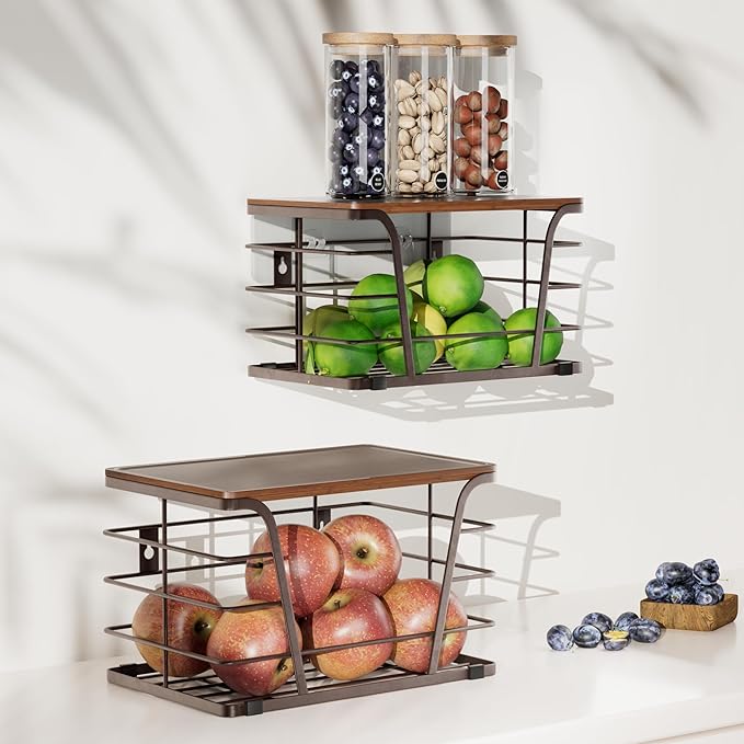 Extra Large 2 Pack Potato and Onion Storage Bins, Stackable Storage Pantry