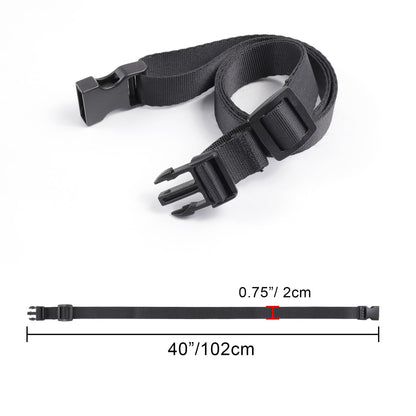 Vigorport Utility Straps Quick Release Nylon Backpack Accessory Bag Strap,Adjustable for Hiking,Travel,Outdoor Sports-4 Pack (Black, 0.75" W-40 L)