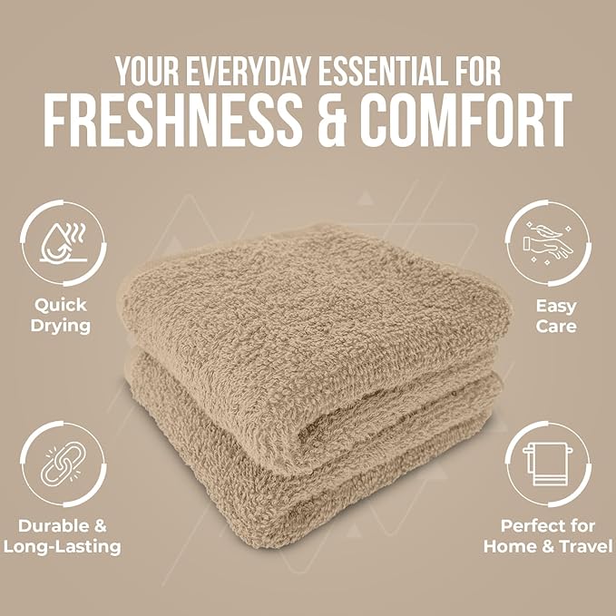 DAN RIVER 12 Pack Wash Cloths for Showering