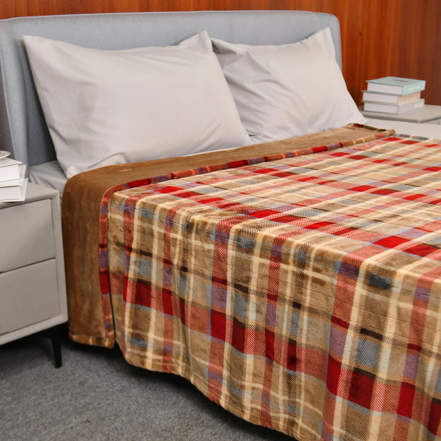MERRYLIFE Heated Blanket Cozy Soft Electric Blanket with 4 Heating Levels&8 Hours Auto Off Overheat Protection Machine Washable UL&FCC Certification Use for Home Couch (Cheetah,50" 60")
