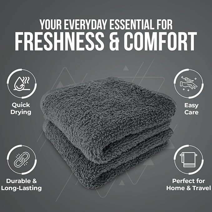 DAN RIVER 24 Pack Wash Cloths for Showering