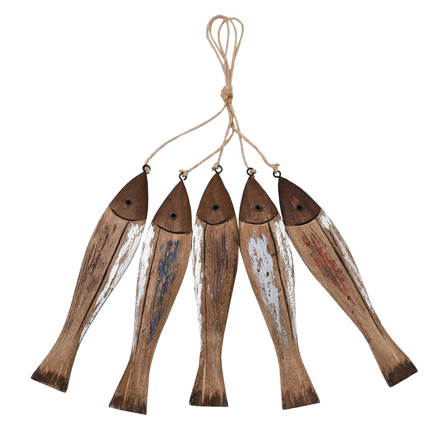 Morning View Wood Fish Wall Decor Nautical Decorations for Home Beach House Decorative Coastal Hanging Fish Decor Set of 2 Ocean Lake Sea Theme Wall Sculpture Bathroom Bedroom Wall Art