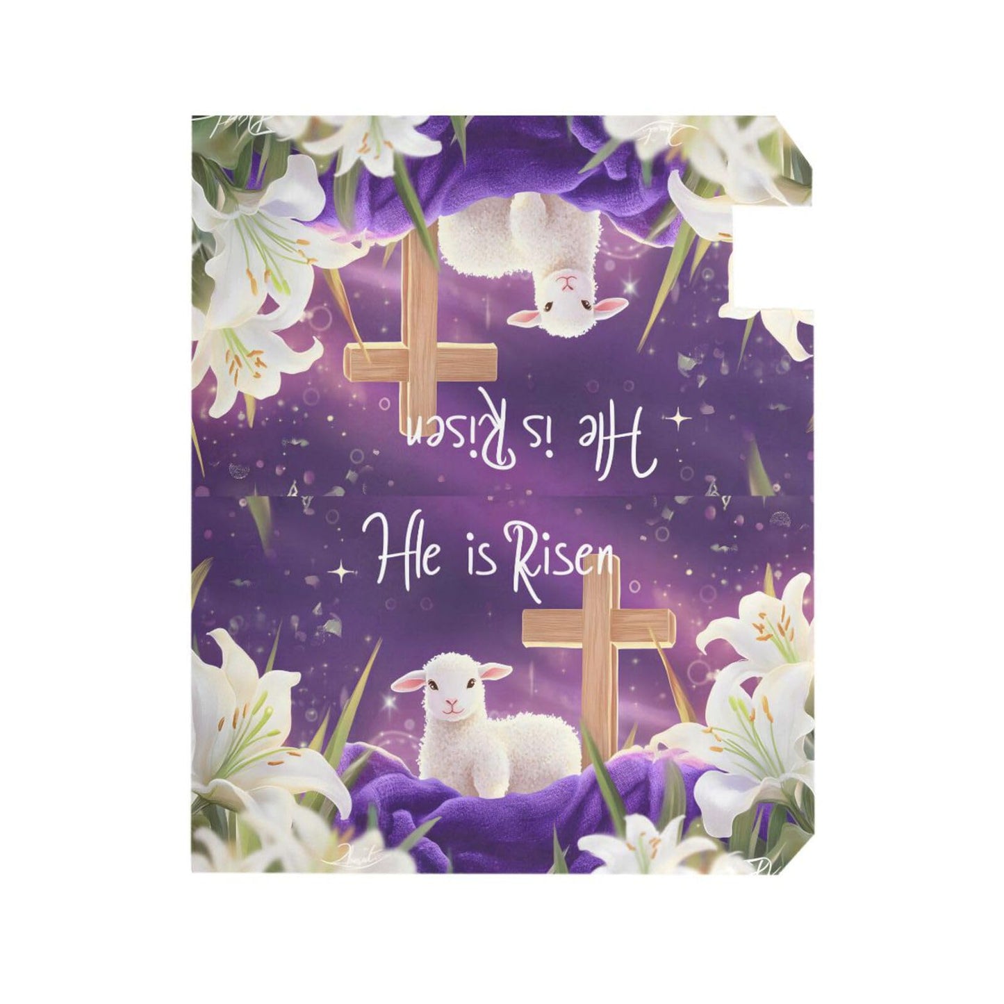 ALAZA He is Risen Easter Lily Flowers02 Magnetic Mailbox Cover MailWraps Garden Yard Home Decor for Outside Oversized-25.5" x20.8"
