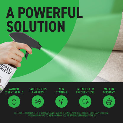 RepellShield Rat & Mouse Repellent Spray - Natural Peppermint Oil, Family & Pet Safe - Protect Your Home, Garden & Garage, Alternative to Traps, Use Indoors & Outdoors, Made in Germany, 250ml