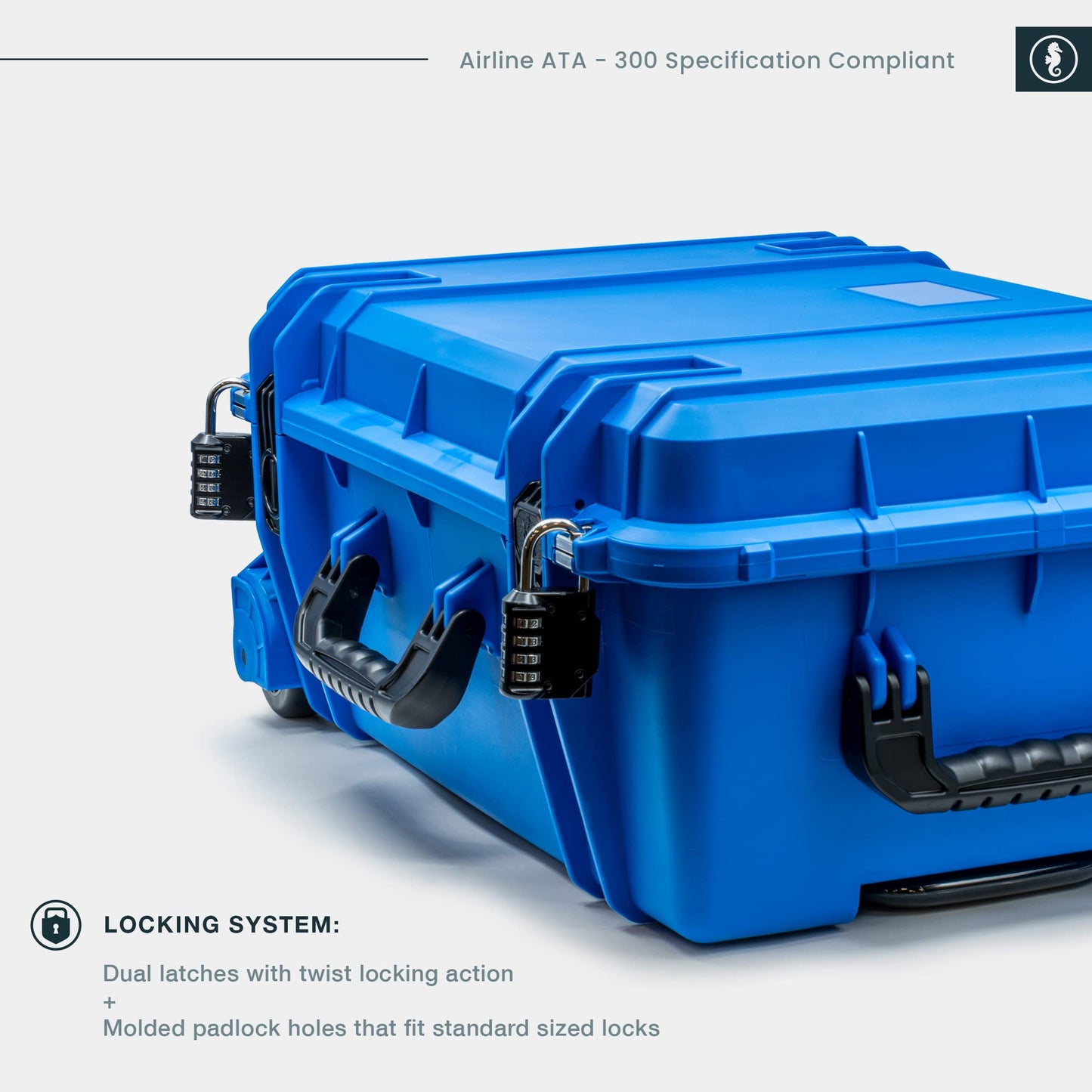 Seahorse 920 Heavy Duty Protective Dry Box Case - TSA Approved/Mil Spec / IP67 Waterproof/USA Made