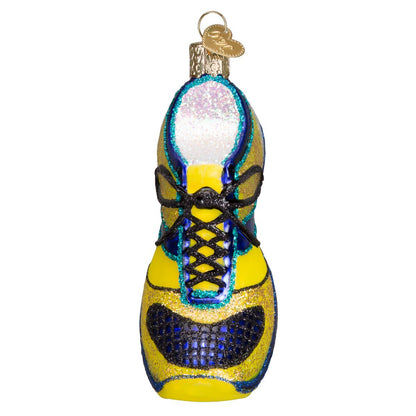 Old World Christmas Running Shoe Glass Blown Ornament for Christmas Tree, Handcrafted Holiday Decoration, Sport Collection