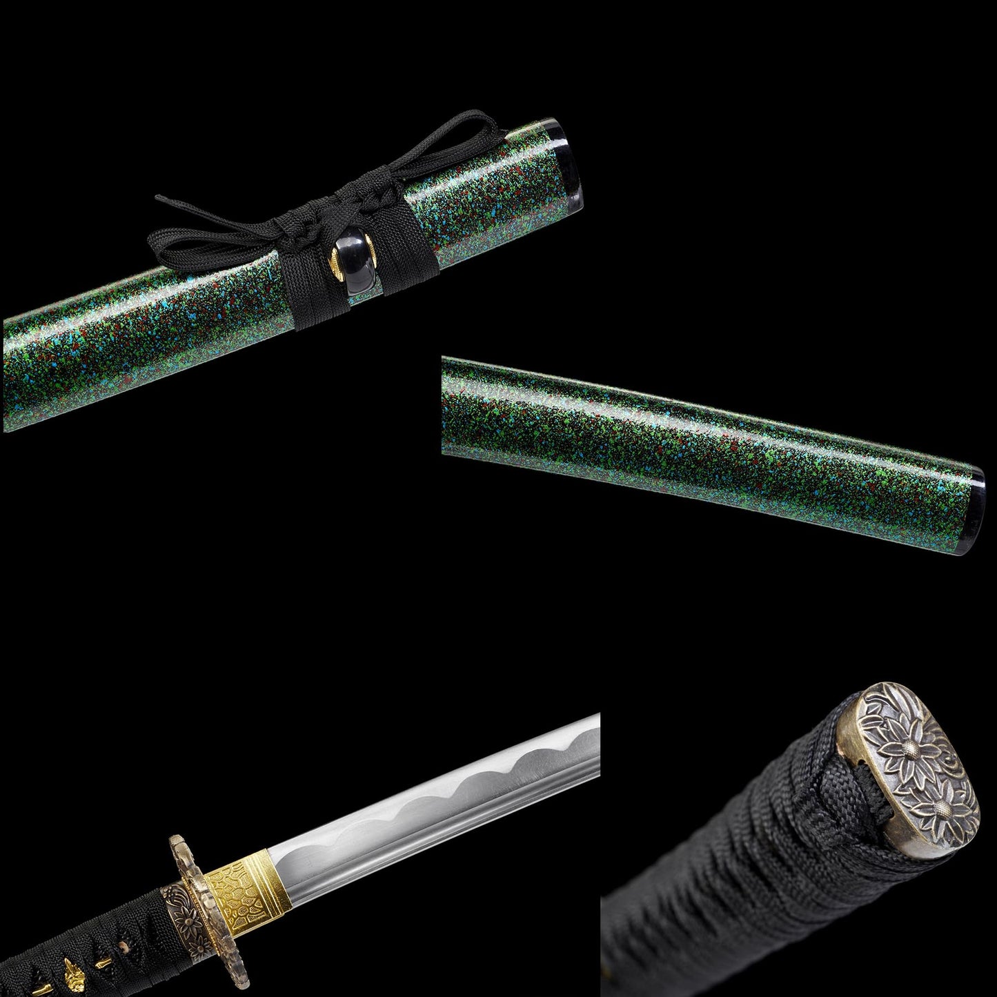 Authentic Handmade Forged Carbon Steel Japanese Samurai Sword - Full Tang, 40.55 Inches - Ideal for Outdoor Sports, Martial Arts Training, Decoration, Collection & Gift