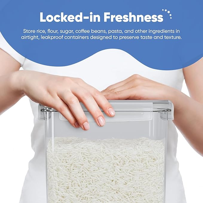 Chef's Path Extra Large Tall Airtight Food Storage Containers, Airtight Food
