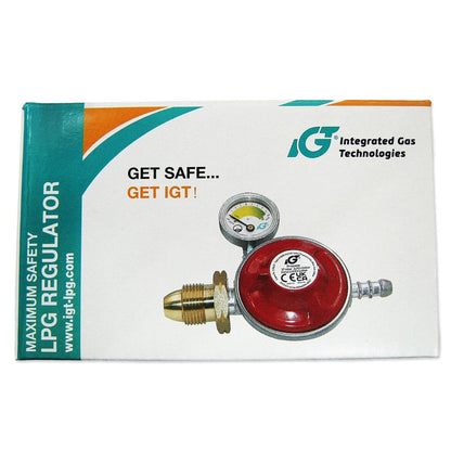 37mb Propane Gas Bottle Regulator With Built in Pressure Gauge Fits Calor Gas & Flogas with POL connection