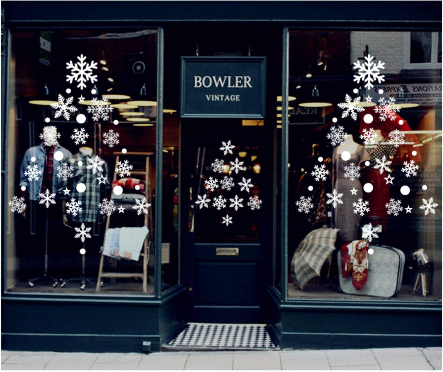 Q-BABY 200 PCS Christmas Decorations Window Clings Static Snowflakes Stickers for Christmas Window Decoration Ornaments