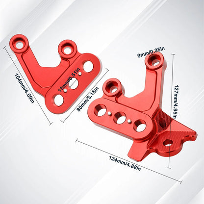LKV Surron Peg Bracket for Sur Ron Light Bee X/S, CNC Aluminum Foot Peg Mount Pedal Support for Electric Dirt Bike, Heavy Duty Footrest Replacement (Red)