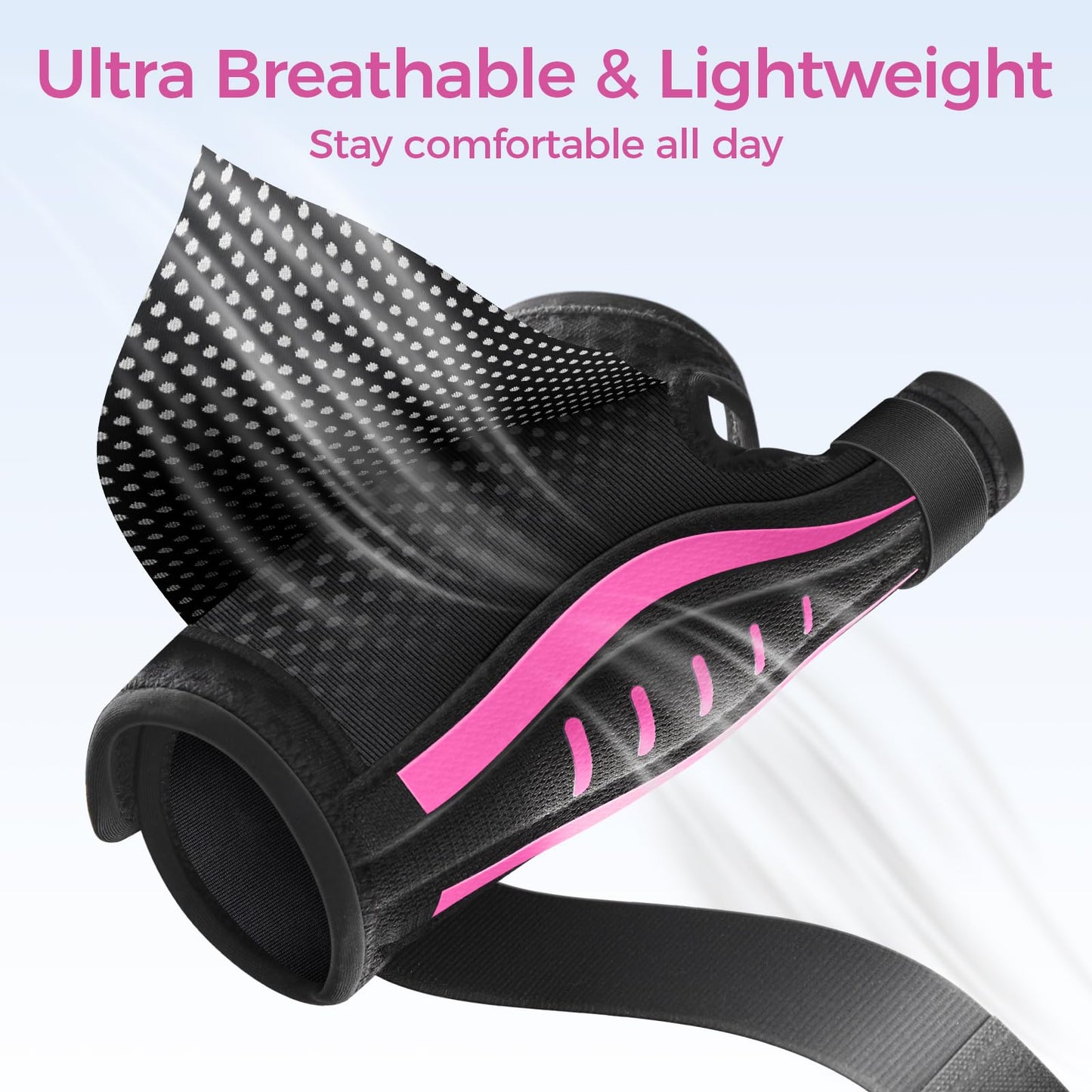 Thumb Brace Right/Left Hand, Thumb Spica Splint Hand Brace for Arthritis Pain and Support, Ergonomical Thumb Stabilizer for Trigger Thumb, CMC, De Quervains Tenosynovitis Pain Relief (Pink/Black, M - Fit both hands)