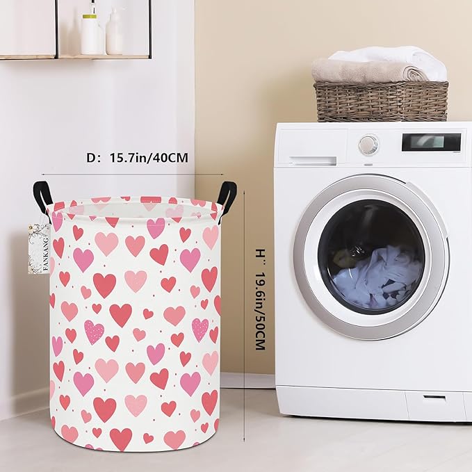 FANKANG Storage Basket, Nursery Hamper Canvas Laundry Basket Foldable