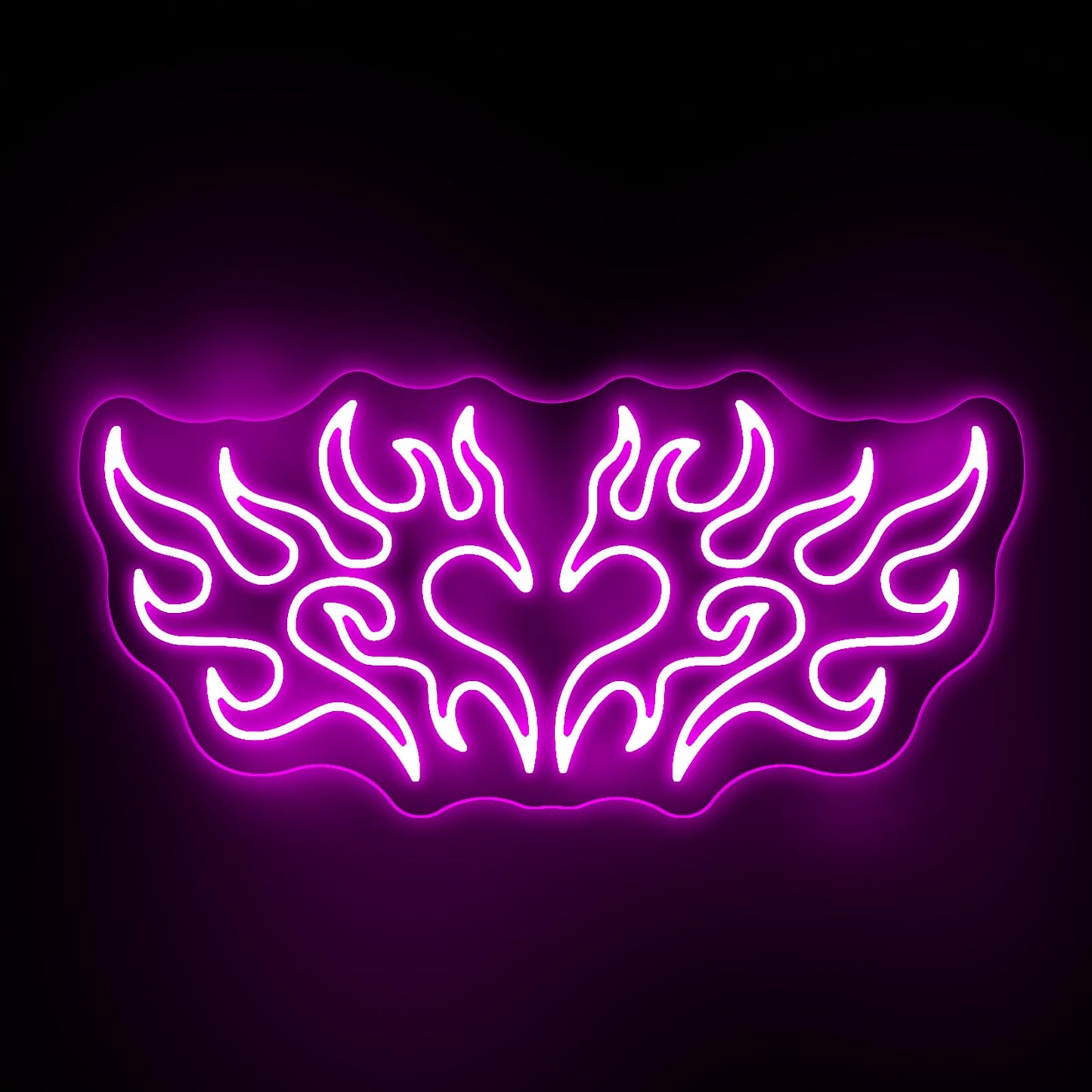 Heart Flame Neon Sign, Y2K Aesthetic Heart Flame, Gothic Style Light Sign, Personalized Gift, Bedroom Decor, Wall Art Decor, Dark Gothic Wall Art, Witch Decor,Halloween & Home Ambiance