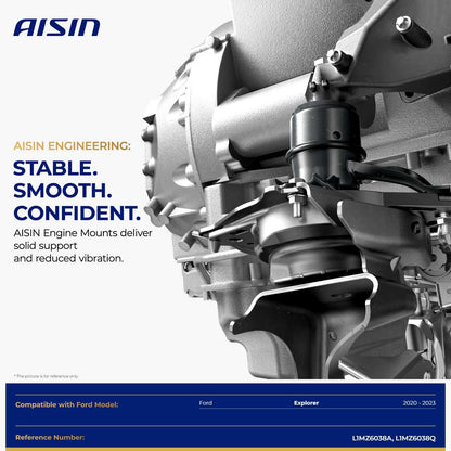 AISIN AFTERMARKET EMTFD-00267 Front Left Hydraulic Engine Motor Mount - Compatible with Ford Explorer 2020-2023 - L4 2.3L