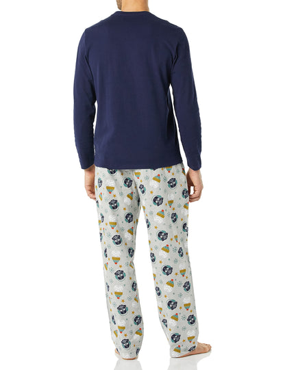 Amazon Essentials Disney | Marvel | Star Wars Men's Flannel Pajama Sleep Sets, Star Wars Winter - Mens, X-Large
