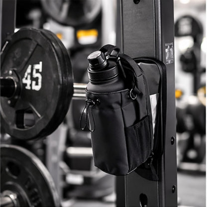 Magnetic Gym Bag Water Bottle Carrier Holder with Phone Pockets & Shoulder Strap,Magnetic Bag Gym Accessories Organizer for Men Women
