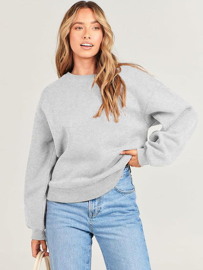 ANRABESS Womens Sweatshirts Crewneck Fleece Oversized Pullover Sweaters Fall Winter Cute Tops Teen Girls Preppy Clothes 2025