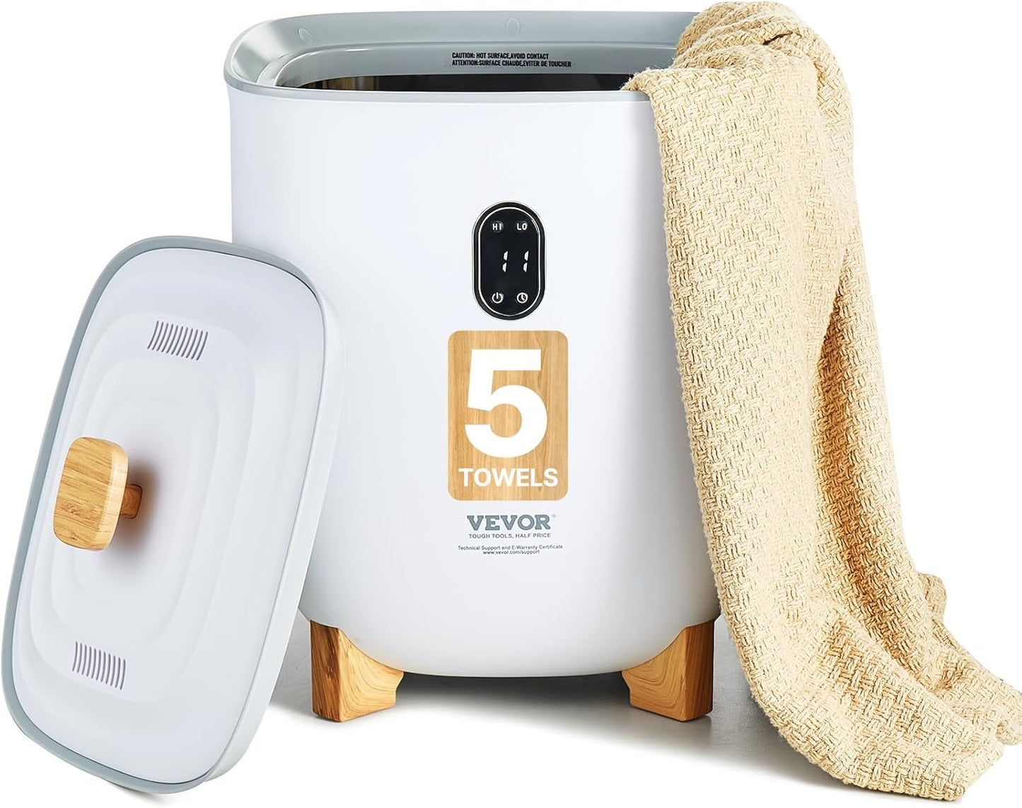 VEVOR Towel Warmers for Bathroom, Towel Warmer Bucket Auto Shut Off for Spa Fits up to 3 Oversized Towels, Blankets, Clothes, Bathrobes, PJ's and More