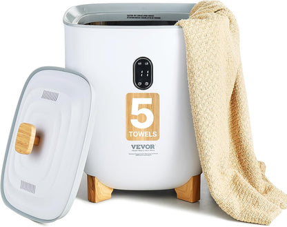 VEVOR Towel Warmers for Bathroom, Towel Warmer Bucket Auto Shut Off for Spa Fits up to 3 Oversized Towels, Blankets, Clothes, Bathrobes, PJ's and More