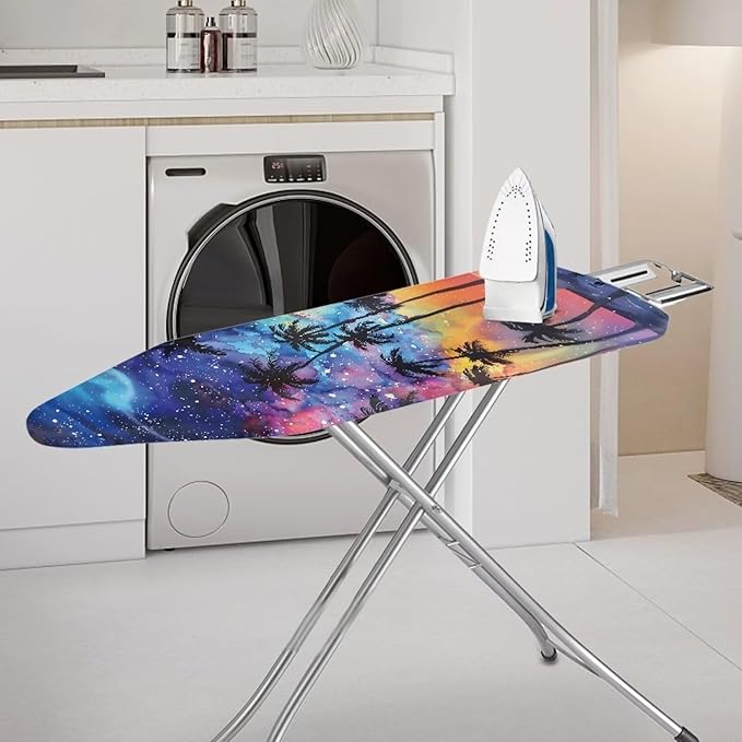 Tropical Palm Tree Ironing Board Cover and Pad Standard Size Padding Decorative