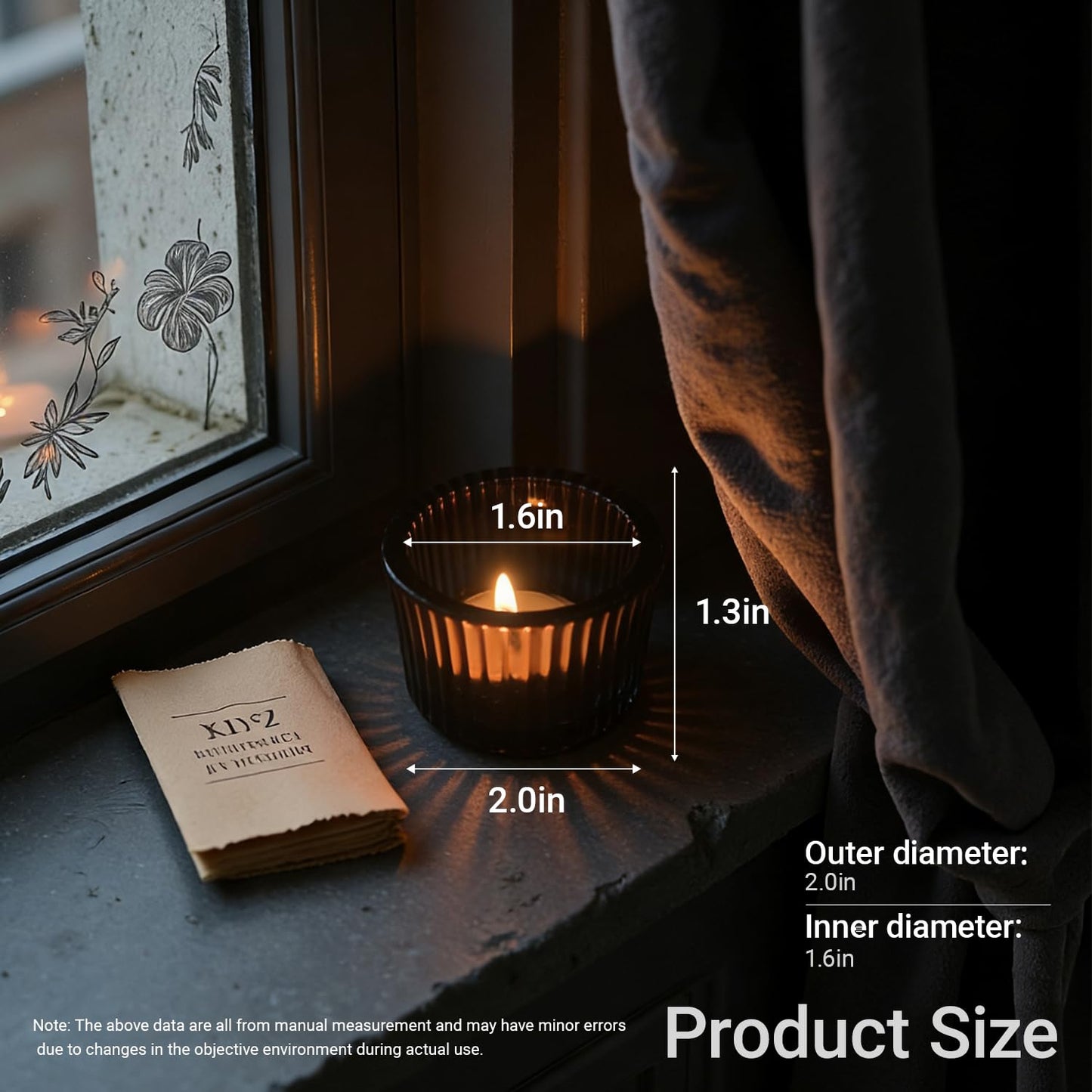 Aloelcap12PCS Amber Tealight Candle Holder Set, 2''X 1.3''Votive Candle Holders for Party Supplies, Tea Light Holders for Tablecenterpieces, Home Decor