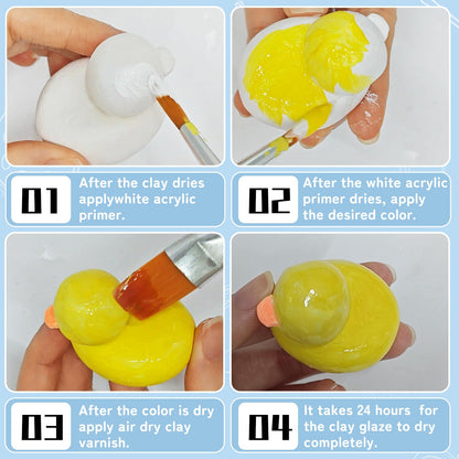 100ml Air Dry Clay Glaze, Air Dry Clay Varnish Can Not Only Used to Prevent Clay Cracking, Scratches, and Wear, It Can Also Having a Gloss Glaze Effect (Gloss)