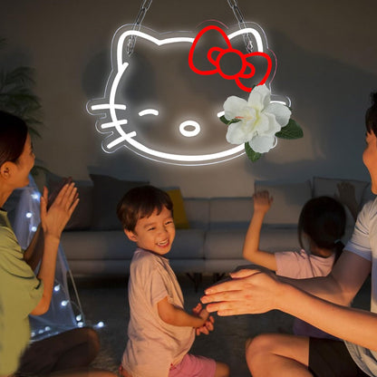 Pugna Cat Neon Signs for Wall Decor Cute Neon Lights for Bedroom Led Business Signs Suitable for Bedroom Man Cave Christmas Best Gift